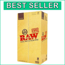 Load image into Gallery viewer, 1400 Pack King Size Pre-Rolled Cones - Unrefined Natural Fibers for Even Burn
