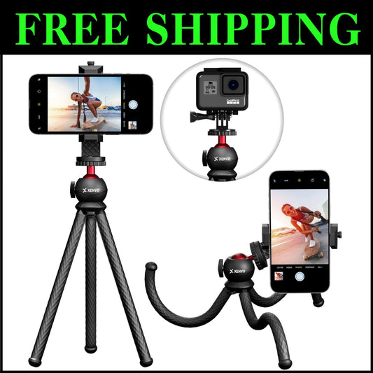 Heavy Duty Flexible Smartphone Tripod - Compatible with iPhone & GoPro
