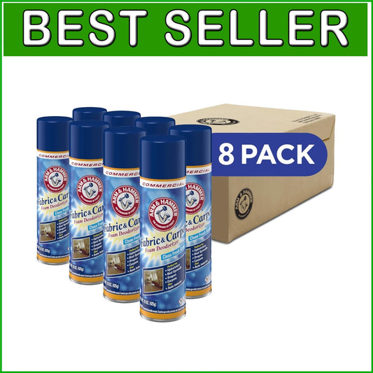 15oz Foam Upholstery Deodorizer - Non-Sticky, Professional Fresh Scent, 8-pack
