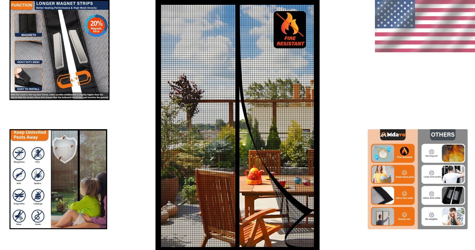 Easy Install Magnetic Fiberglass Screen Door – Keep Bugs Out, Let Breeze In