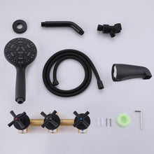 Load image into Gallery viewer, All-in-One Shower Tub Kit: 3 Handles, 8 Settings &amp; Elegant Matte Black Finish