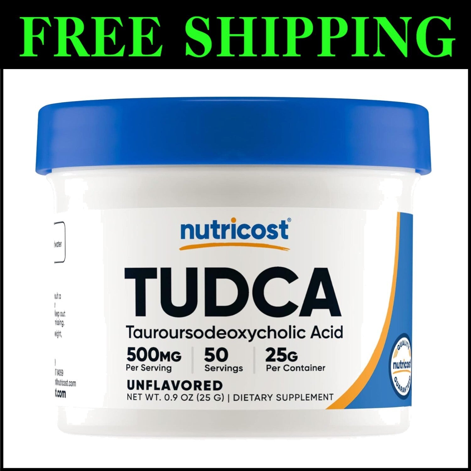 25g Tudca Powder Supplement - High Quality, Made in GMP Compliant Facility