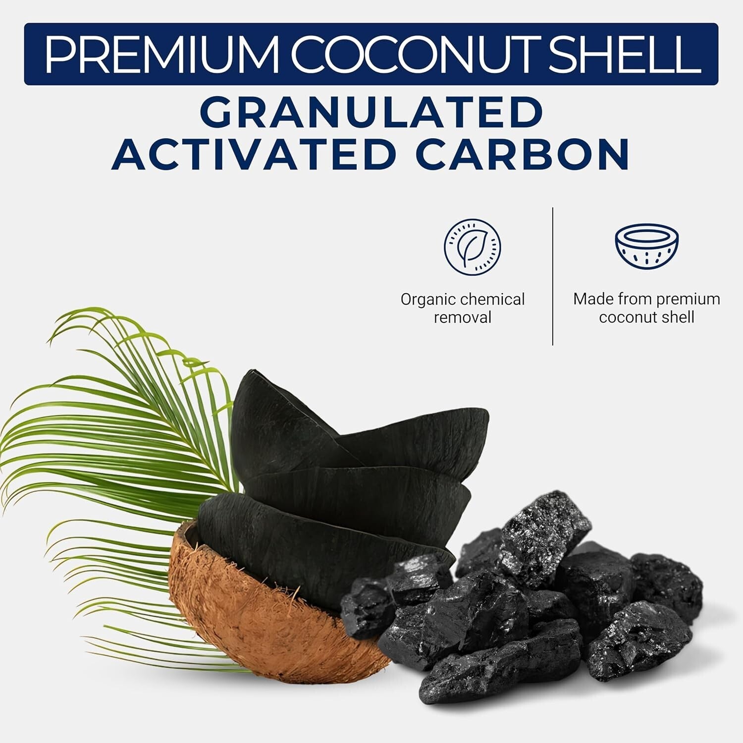 Coconut Shell Activated Charcoal - 20lbs for Home & Commercial Water Systems