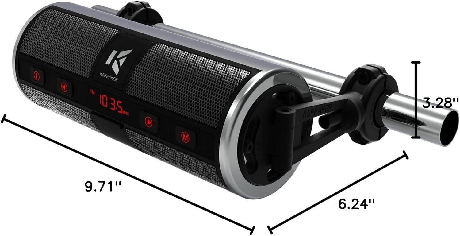 Premium Bluetooth Audio System with 3-Inch Speakers for Motorcycles & Scooters
