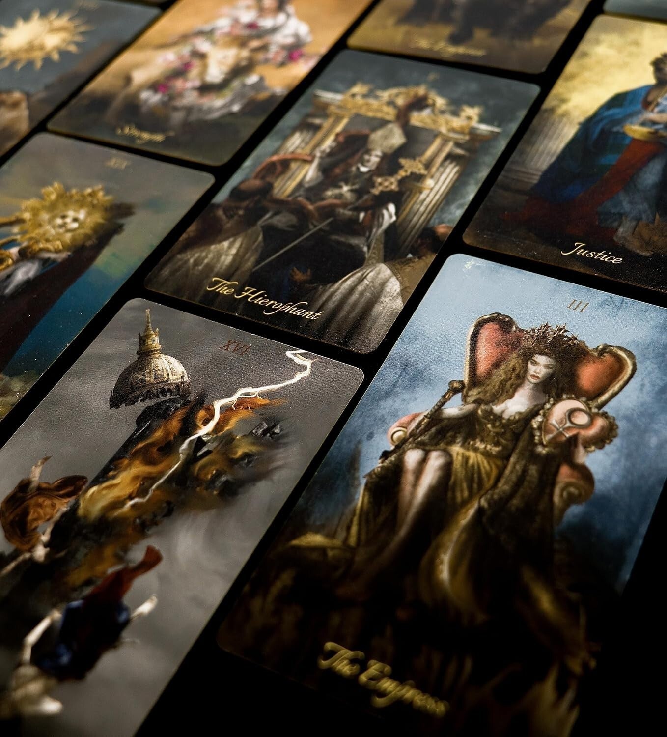 Baroque Gold Foil Tarot Deck - 78 Original Cards with Guidebook for Beginners