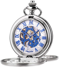 Load image into Gallery viewer, Stylish 47mm Skeleton Pocket Watch with Engraving - Perfect Gift for Men &amp; Women