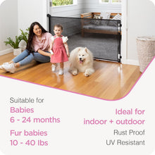 Load image into Gallery viewer, Heavy-Duty Retractable Baby Gate with Quick Locking for Safe Spaces Anywhere