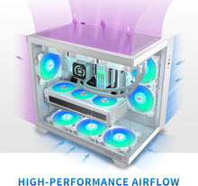 Load image into Gallery viewer, Mid Tower ATX PC Case with 6 ARGB Fans - 270° Tempered Glass Design