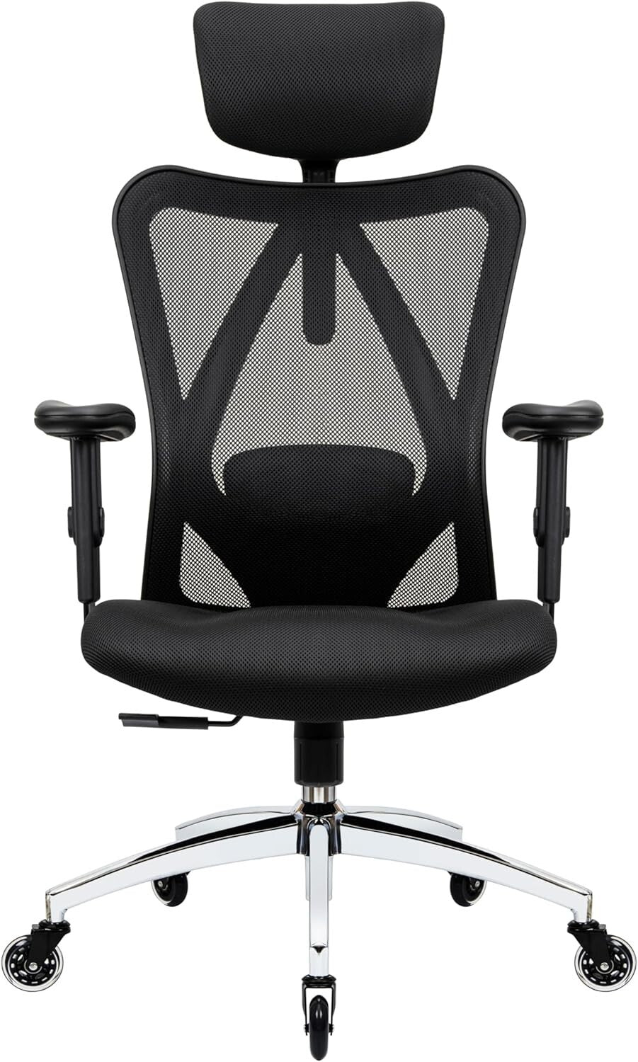 Ergonomic Office Chair with Adjustable Lumbar Support & Rollerblade Wheels