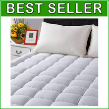 Load image into Gallery viewer, King Size Quilted Cotton Mattress Pad - Soft, Cooling &amp; Breathable Protection