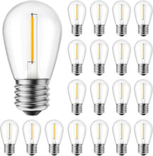 Load image into Gallery viewer, 50 Pack Shatterproof LED S14 Bulbs - Warm White Vintage Lights for Indoors