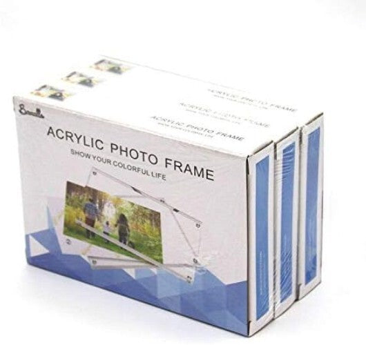 Elegant 6x8 Inch Acrylic Picture Frame Set - Double-Sided & Freestanding Display