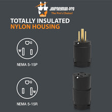 Load image into Gallery viewer, Rugged Nylon 15 Amp NEMA 5-15P Plug Replacement, 10-Pack for Durability