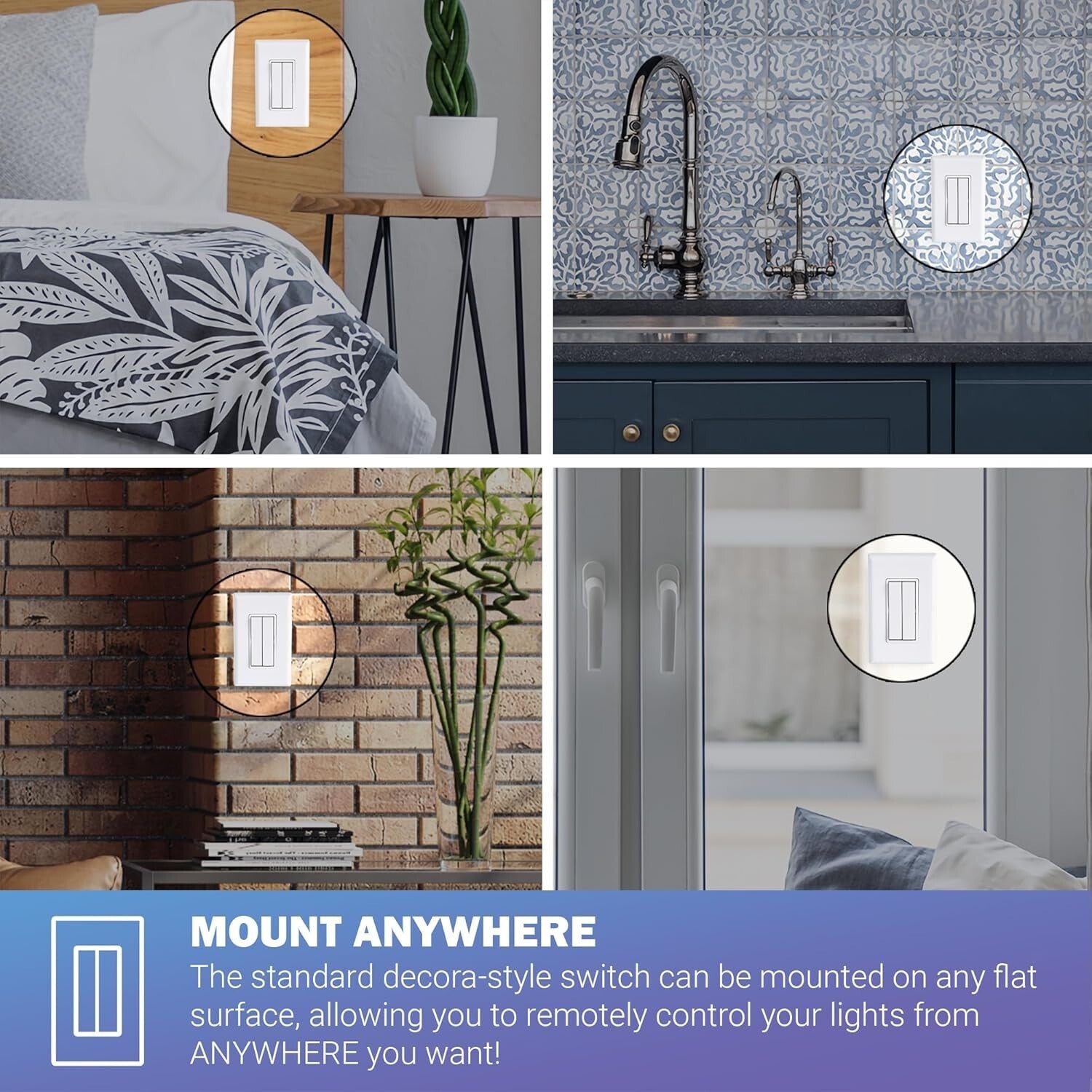 Customizable Philips Hue Battery-Free Dimming Switch - 3 Pack, Variety of Colors