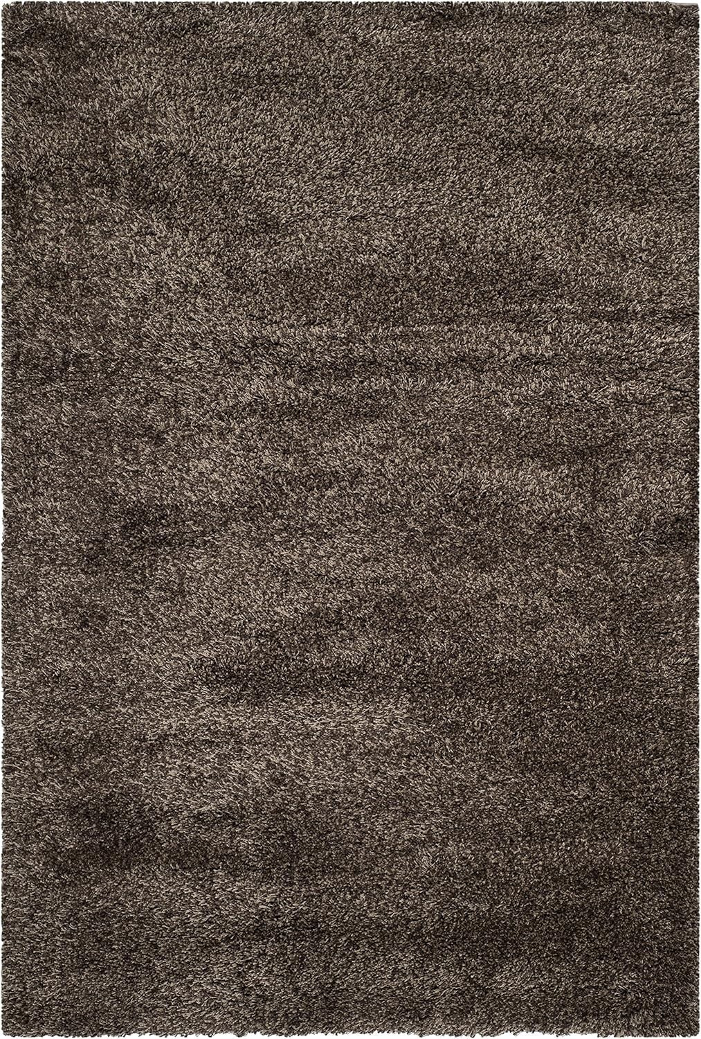 Elegant Mushroom California Shag Area Rug 6'7" x 9'6" - 2-Inch Thick Comfort