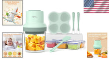 Load image into Gallery viewer, Effortless Baby Food Maker Set with 600ml Glass Bowl &amp; Stainless Steel Blades