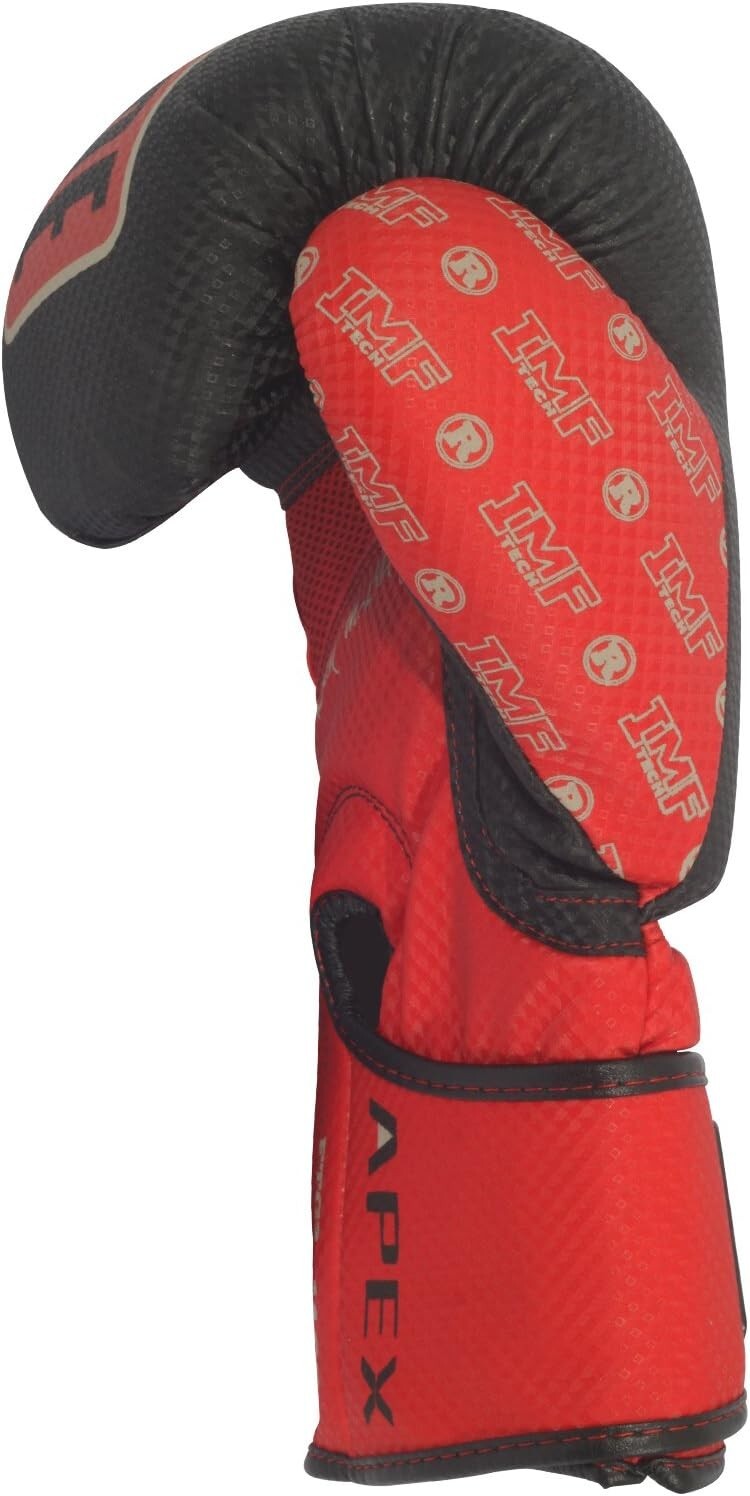 Apex Flash 14 Oz Sparring Gloves in Red/Black - Ultimate Wrist Support
