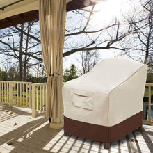 Load image into Gallery viewer, Small Waterproof Lounge Chair Covers - 600D Oxford Fabric in Beige &amp; Brown