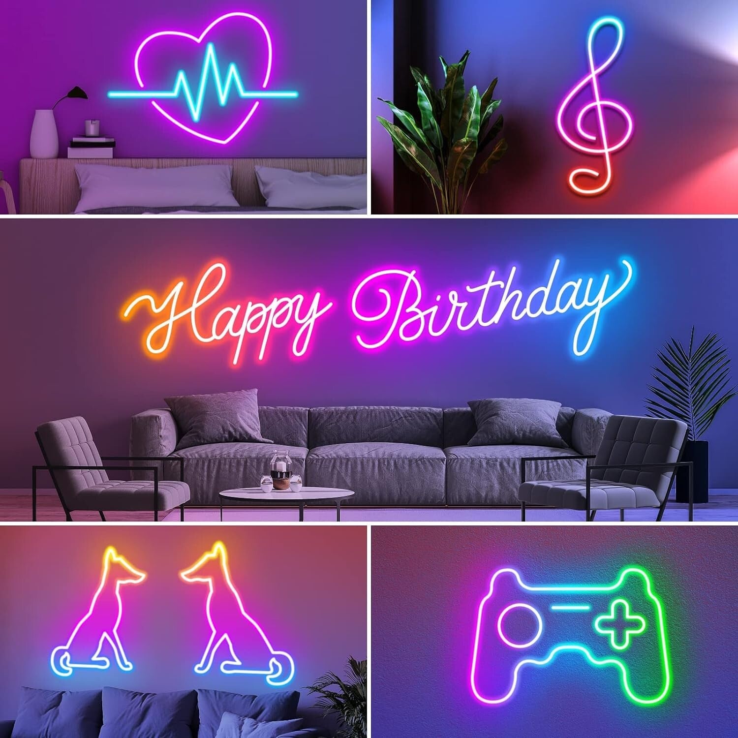 150FT Flexible RGB Neon Rope Lights with App Control - Waterproof & Versatile