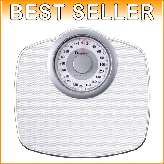 Precision Analog Bathroom Scale - 400 LB Capacity with Anti-Skid Surface