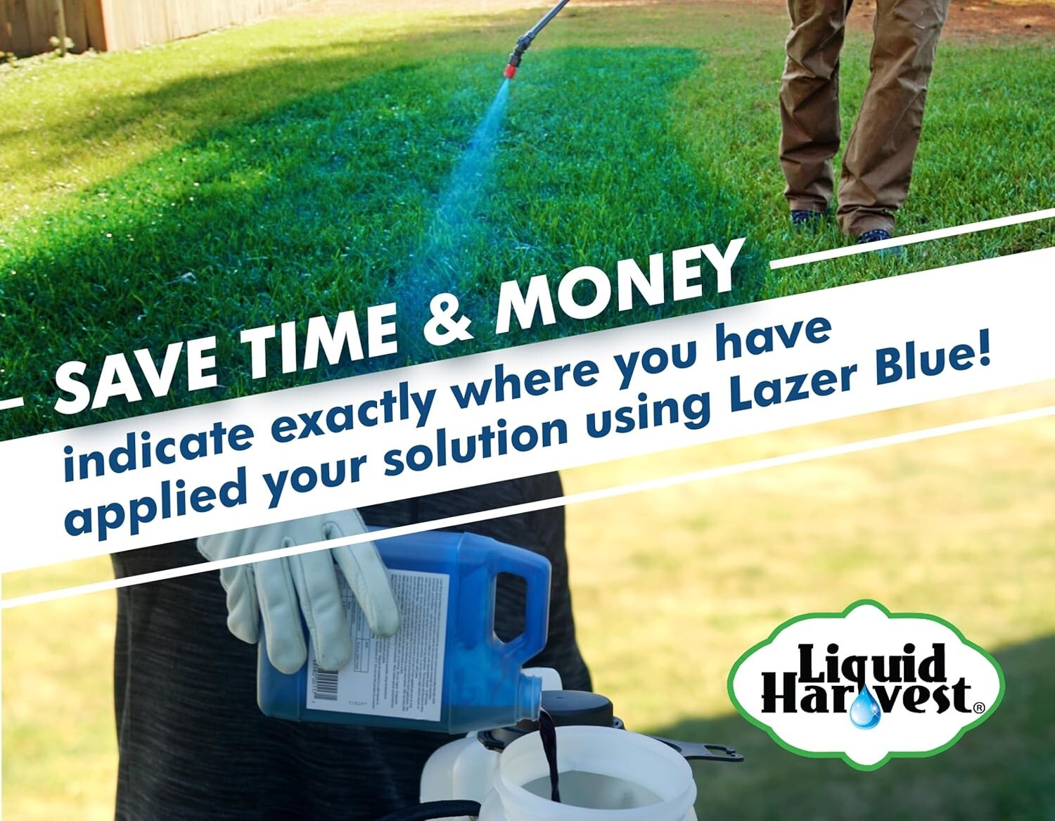 Lazer Blue Fertilizer Marking Dye - 1 Gallon Liquid for Accurate Applications