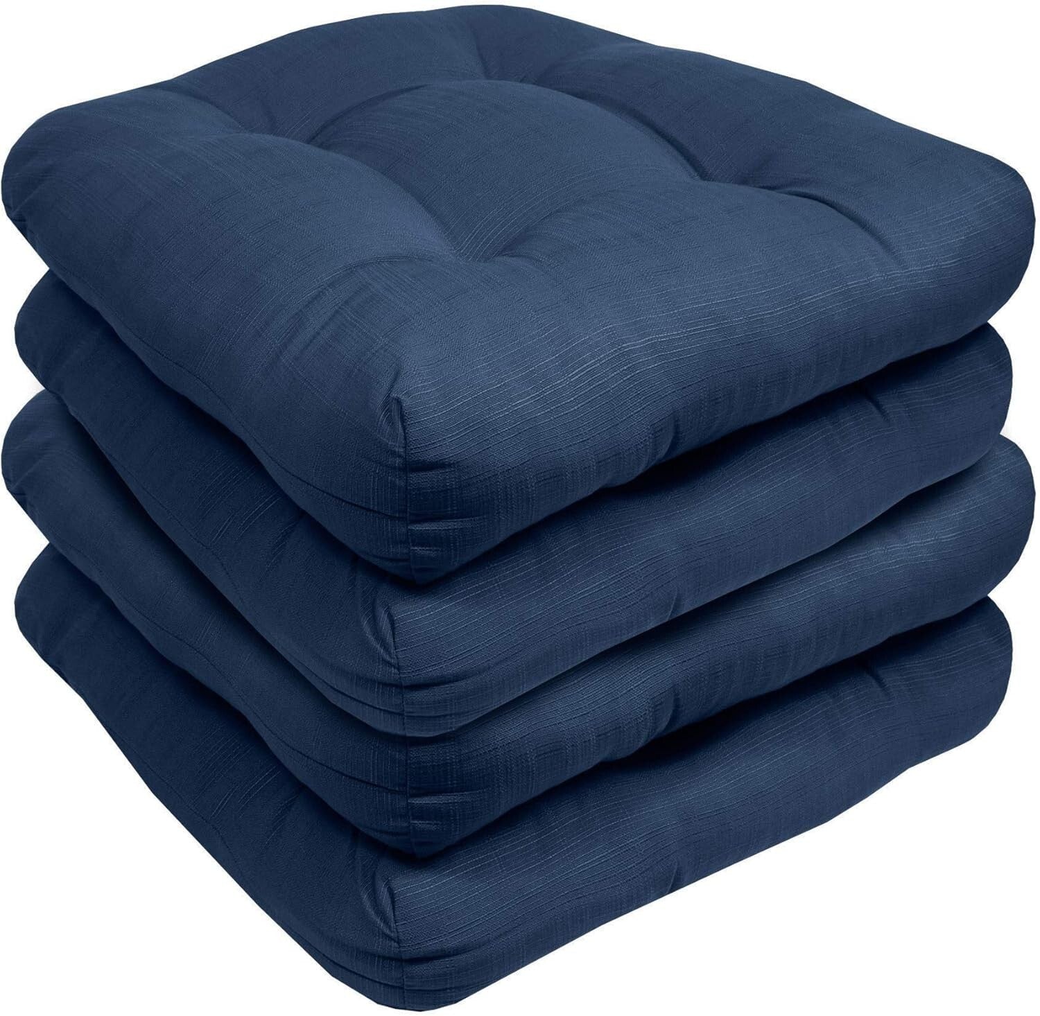 Durable 19" x 19" Navy Blue Patio Cushions - Easy Care and Plush Comfort
