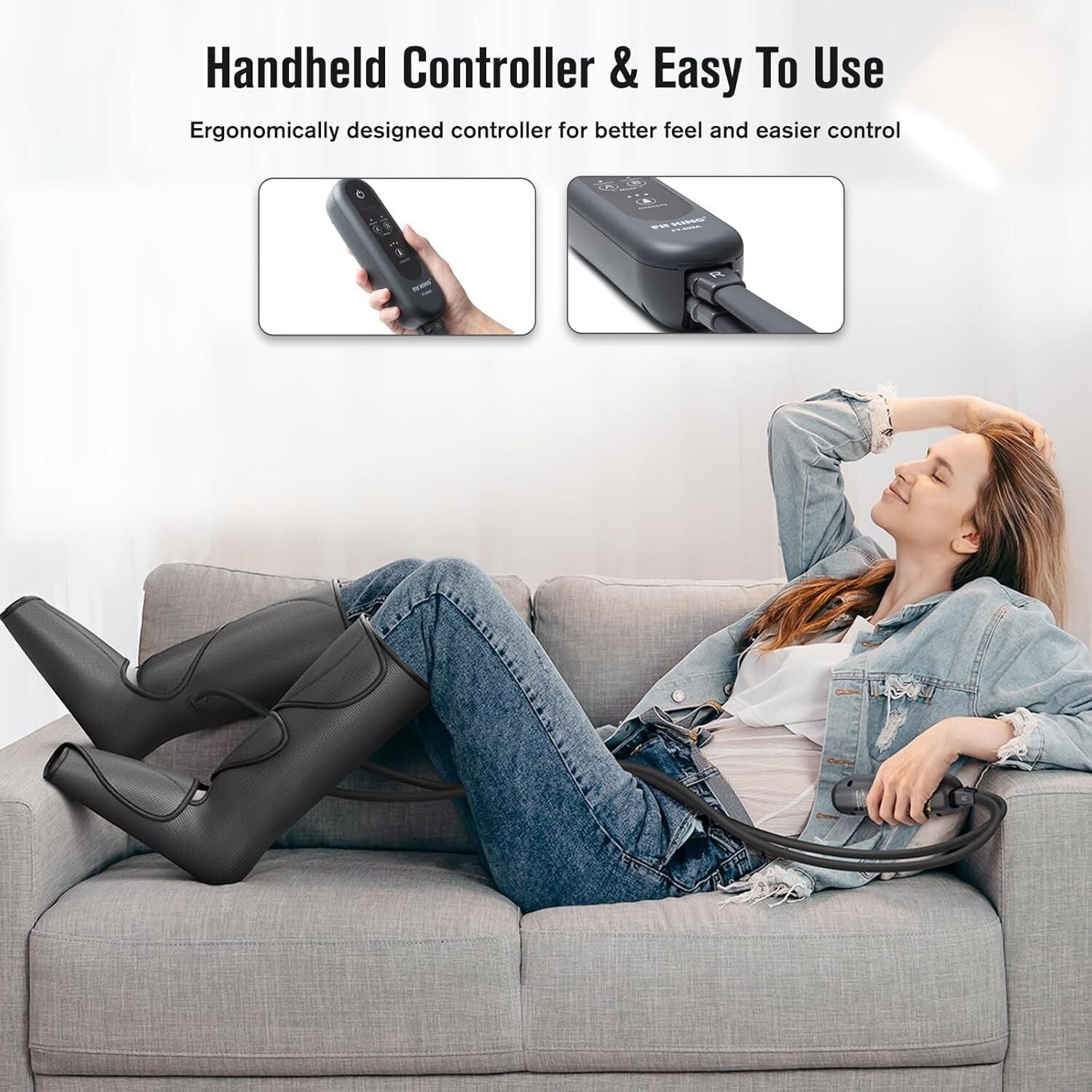 Portable Corded Electric Leg & Foot Massager – Foldable & Adjustable Design