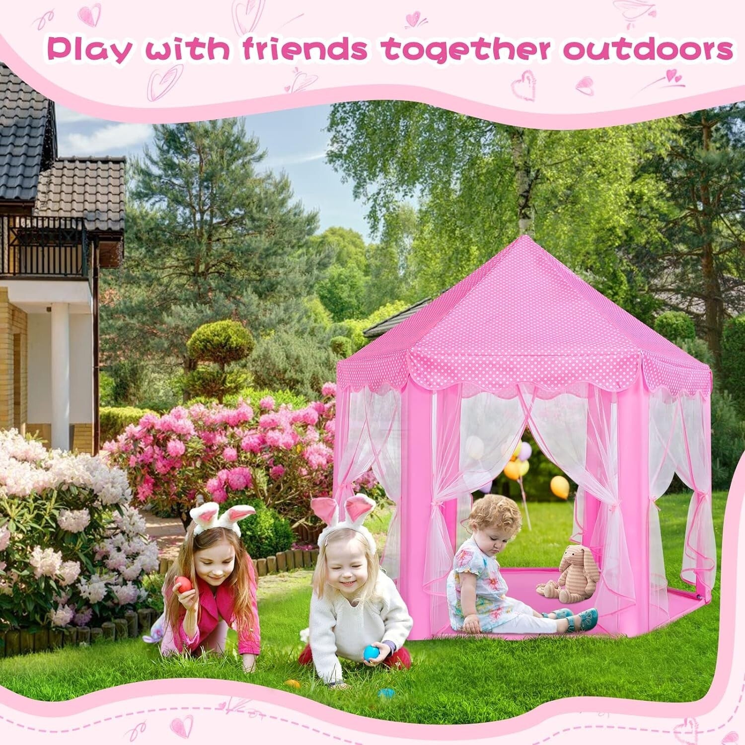 Enchanting Princess Play Tent with Star Lights - Perfect Kids Castle Adventure