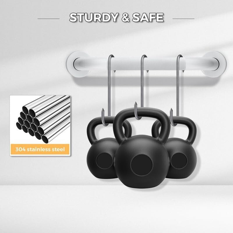 Durable 24-Inch Stainless Steel Grab Bars for Showers - Maximum 500 lbs Capacity