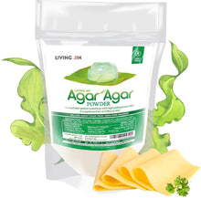 Load image into Gallery viewer, High Strength Agar Agar Powder, Vegan Gelatin, 100% Natural &amp; Bonus Cookbook
