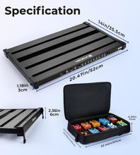 Load image into Gallery viewer, Premium 21" Pedal Board with Built-in Power &amp; Carry Bag - Perfect for Musicians