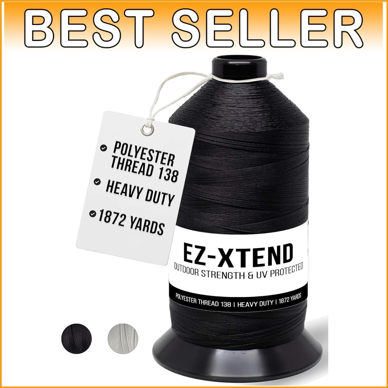 Heavy-Duty Tex 135 Bonded Polyester Thread - UV Resistant for Marine Sewing