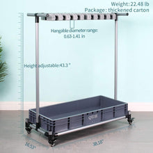 Load image into Gallery viewer, Stainless Steel Mop Rack with Lockable Wheels for Secure Cleaning Organization