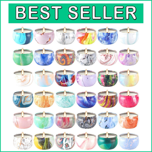 Beautifully Packaged 36 Soy Wax Scented Candles - Perfect Gift for All Occasions