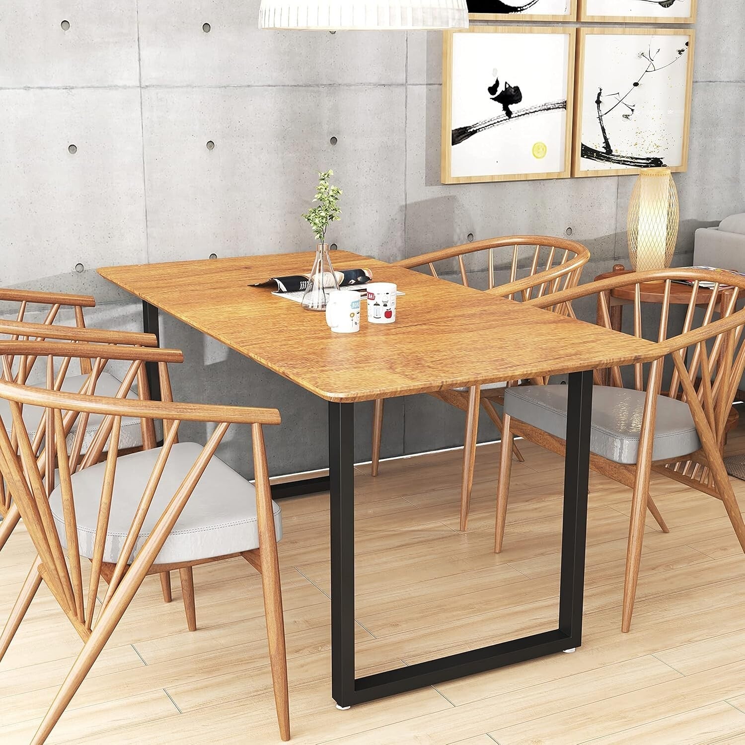 28 Inch Square Metal Desk Legs for Dining & Office - Sturdy & Modern Style