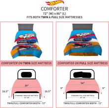 Load image into Gallery viewer, Twin/Full Hot Wheels Kids Comforter – Reversible Microfiber with Race Car Design