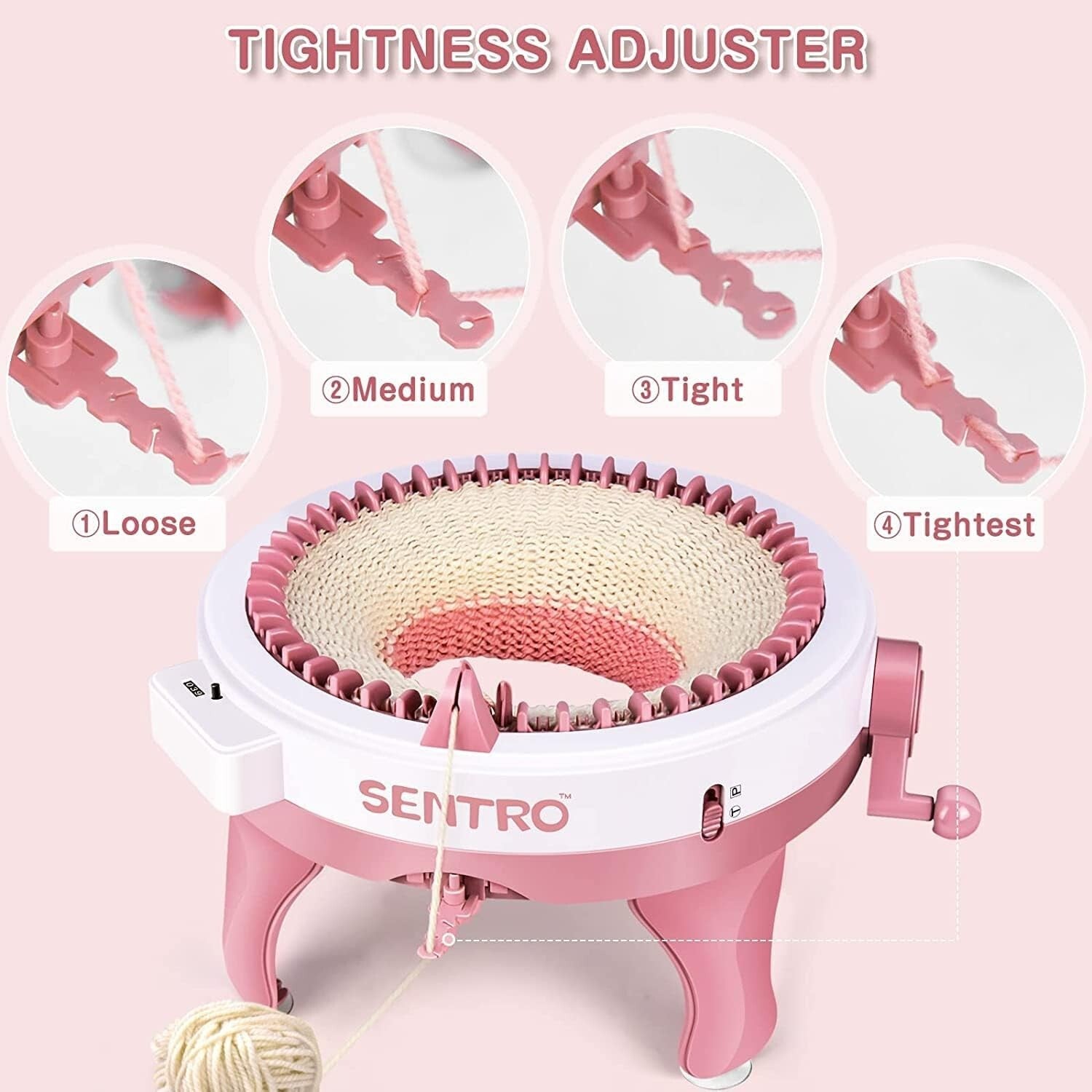 Compact 48 Needles Knitting Machine – The Ultimate Crochet Kit for Beginners