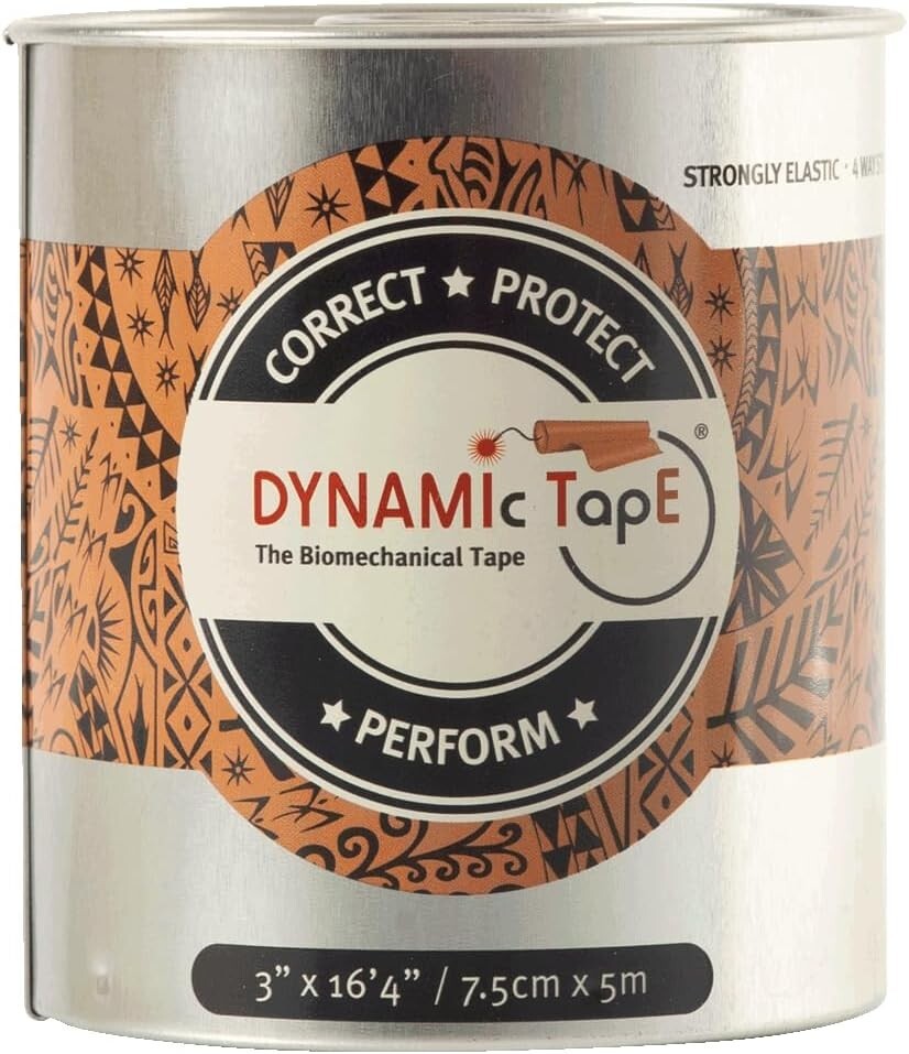 Latex-Free Biomechanical Tape - Ideal for Athletes | Beige & Black 3" x 4" Roll