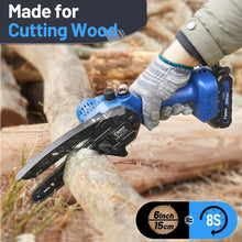 Load image into Gallery viewer, Cordless 6-Inch Mini Chainsaw - Lightweight Handheld Electric Saw for Gardeners