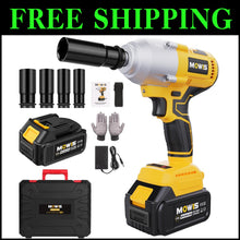 Load image into Gallery viewer, Versatile Electric Impact Wrench with LED Light and Tool Box - 1/2 inch Drive