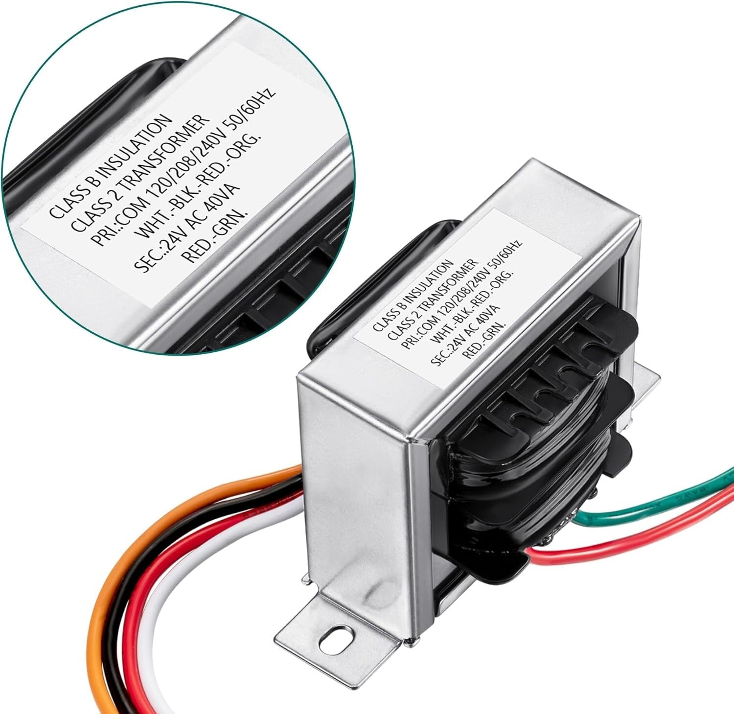 UL Certified 24V Control Transformer - Perfect for HVAC Applications (2 Pk)