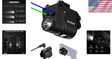 Load image into Gallery viewer, Rechargeable Tactical Pistol Light with Adjustable Dual-Laser Beam Power