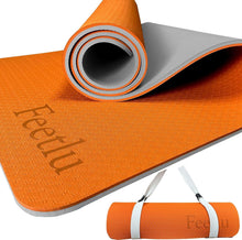 Load image into Gallery viewer, Extra Thick 10mm Non-Slip Yoga Mat with Strap - Ideal for Pilates &amp; Workouts