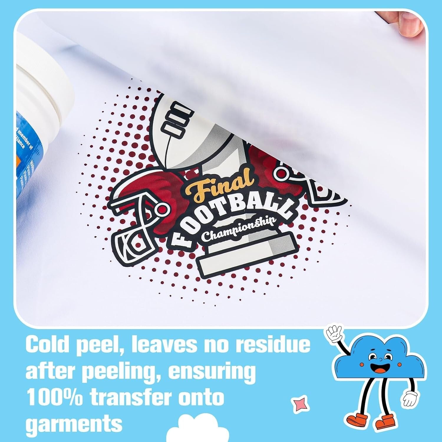 Pro-Grade DTF Transfer Film Roll: 13 x 328 Inches for Quality T-Shirt Designs