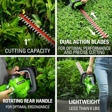 Load image into Gallery viewer, Professional 40V Cordless Hedge Trimmer with Steel Blades - Easy Maneuverability