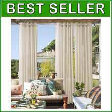 Load image into Gallery viewer, Rustic Linen Sheer Curtains - 52" x 108" Durable Drapes, Set of 2 for Indoor/...
