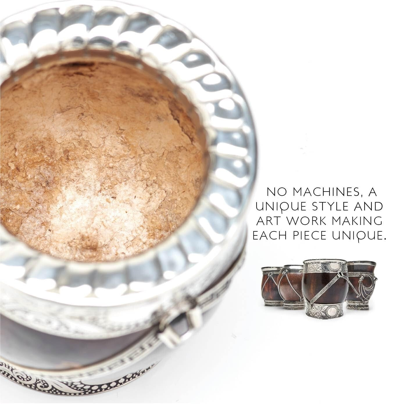 Authentic Yerba Mate Gourd Set - Natural Calabash with Artful Bombilla Included