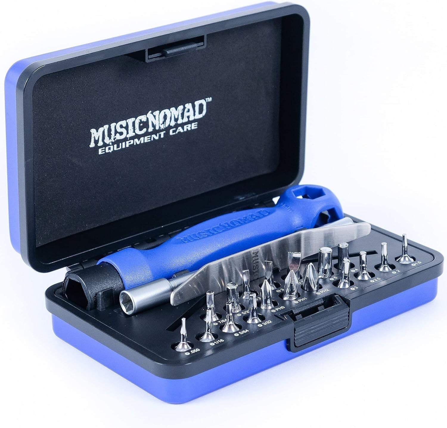 Comprehensive 26-Piece Guitar Tech Screwdriver and Wrench Set with Storage Case