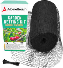 Load image into Gallery viewer, Extra Strong 15 x 50 ft Garden Netting for Deer and Pest Protection - Black Mesh