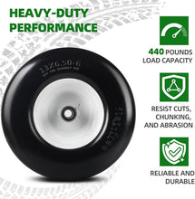 Load image into Gallery viewer, Heavy-Duty 2-Pack 13" Lawn Mower Tires with Rim &amp; 3/4" Bearings - Puncture Proof